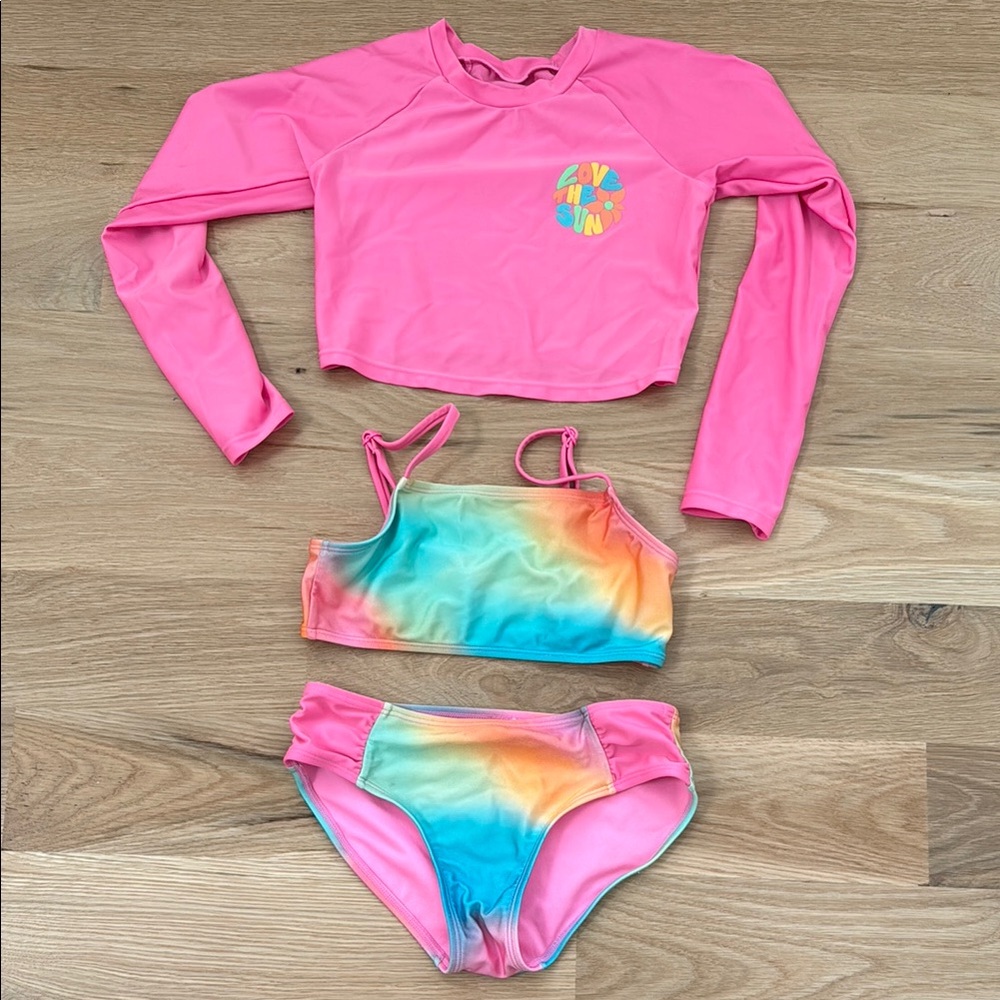 Kids Swim Set - Pink and Rainbow